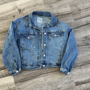 Kensie Studded Blue Denim Jacket